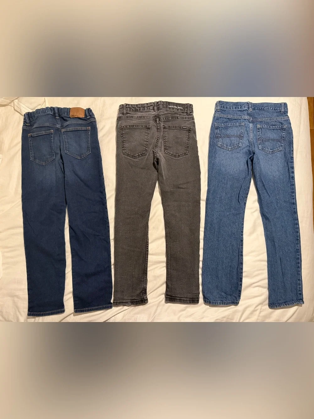 GAP Kids Jeans Trio - Dark Blue, Gray, Light Blue